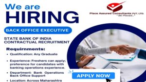 SBI Back Office Executive Recruitment 2025 – Apply for Contractual Roles Across Maharashtra | Freshers Welcome | ₹23,000 Salary